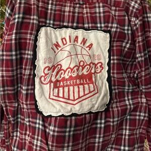 Indiana Hoosiers Custom T-shirt Back, Cozy Flannel